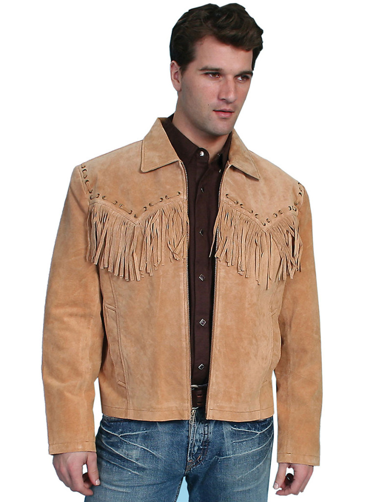 Western Boar Suede Fringed Jacket - Western Wear, Frontier Fashion, Old ...